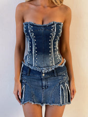 BENTLEY MINI SKIRT DENIM