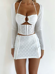 TIA MINI SKIRT WHITE