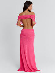 EMMALEY MAXI DRESS HOT PINK