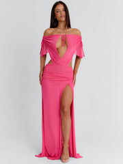 EMMALEY MAXI DRESS HOT PINK