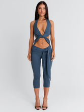 EUGENIA CAPRI JUMPSUIT SLATE