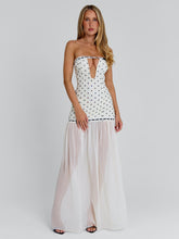 GIANA MAXI DRESS CREAM POLKA DOT