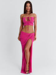 HALLEE MAXI SKIRT PINK