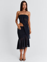ITZELI MIDI SKIRT BLACK