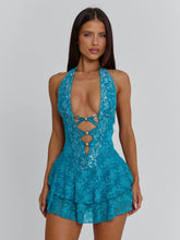 JENNA MINI DRESS TEAL