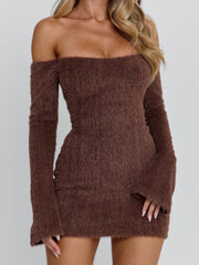JUNO MINI DRESS BROWN