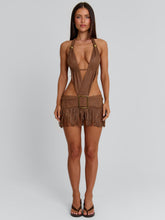 LOURE MINI DRESS BROWN