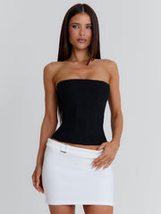 MAGDELANA MINI SKIRT WHITE