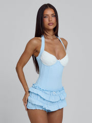 MAIKA PLAYSUIT LIGHT BLUE