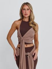 NERINA TOP CHOCOLATE