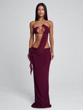 RAER MAXI DRESS BURGUNDY