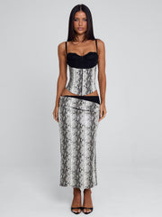 RAVELLE TOP SILVER SNAKE