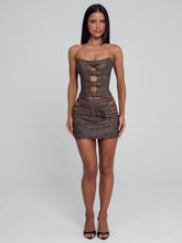 RODEO MINI SKIRT CHOCOLATE