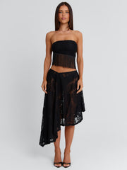 XIMENA MIDI SKIRT BLACK