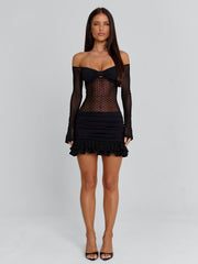 ZENYA MINI DRESS BLACK