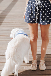 Wren Short - Navy Polka Dot