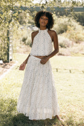 Amberlyn Maxi Skirt - Blue Floral