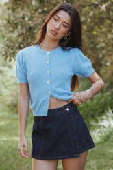 Evanna Denim Skort - Dark Wash