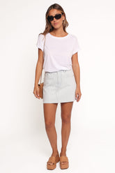 Malibu Mini Skirt - Blue Bell Stripe