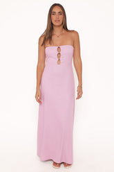 Bolton Strapless Maxi Dress - Lavender