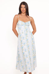 Florencia Midi Dress - Blue Floral