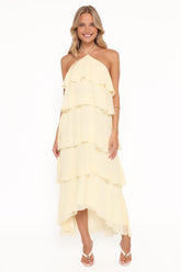 Jonia Halterneck Maxi Dress - Butter Yellow
