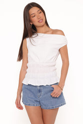 Lia Off Shoulder Top - Ivory