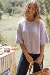 Lilith Knit Top - Lilac
