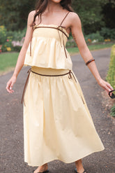 Mireille Baby Doll Top - Lemon