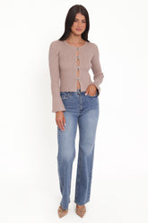 Rosienna Knit Top - Taupe