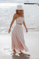 Serafina Two Piece Set - Pink/Blue Stripe