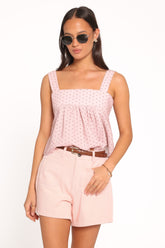 Bronti Top - Pink Dot