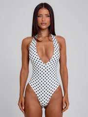 AILINA BODYSUIT BLACK POLKA DOT