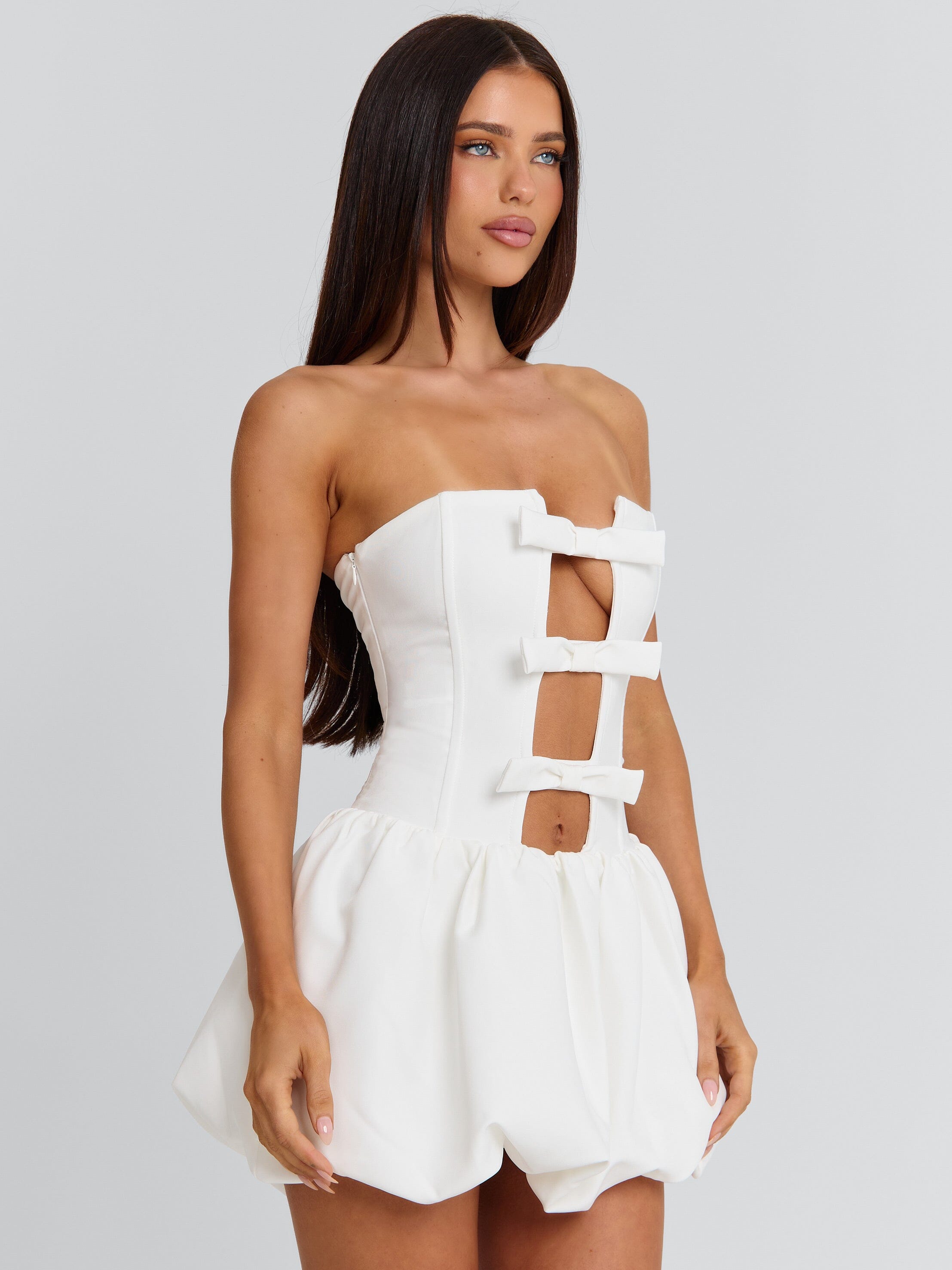 ATHENIA MINI DRESS WHITE