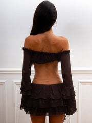 AVIVA MINI SKIRT CHOCOLATE