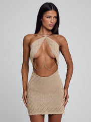 BEL MINI DRESS GOLD