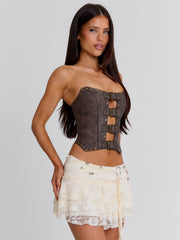 BRIELLIE MINI SKIRT IVORY