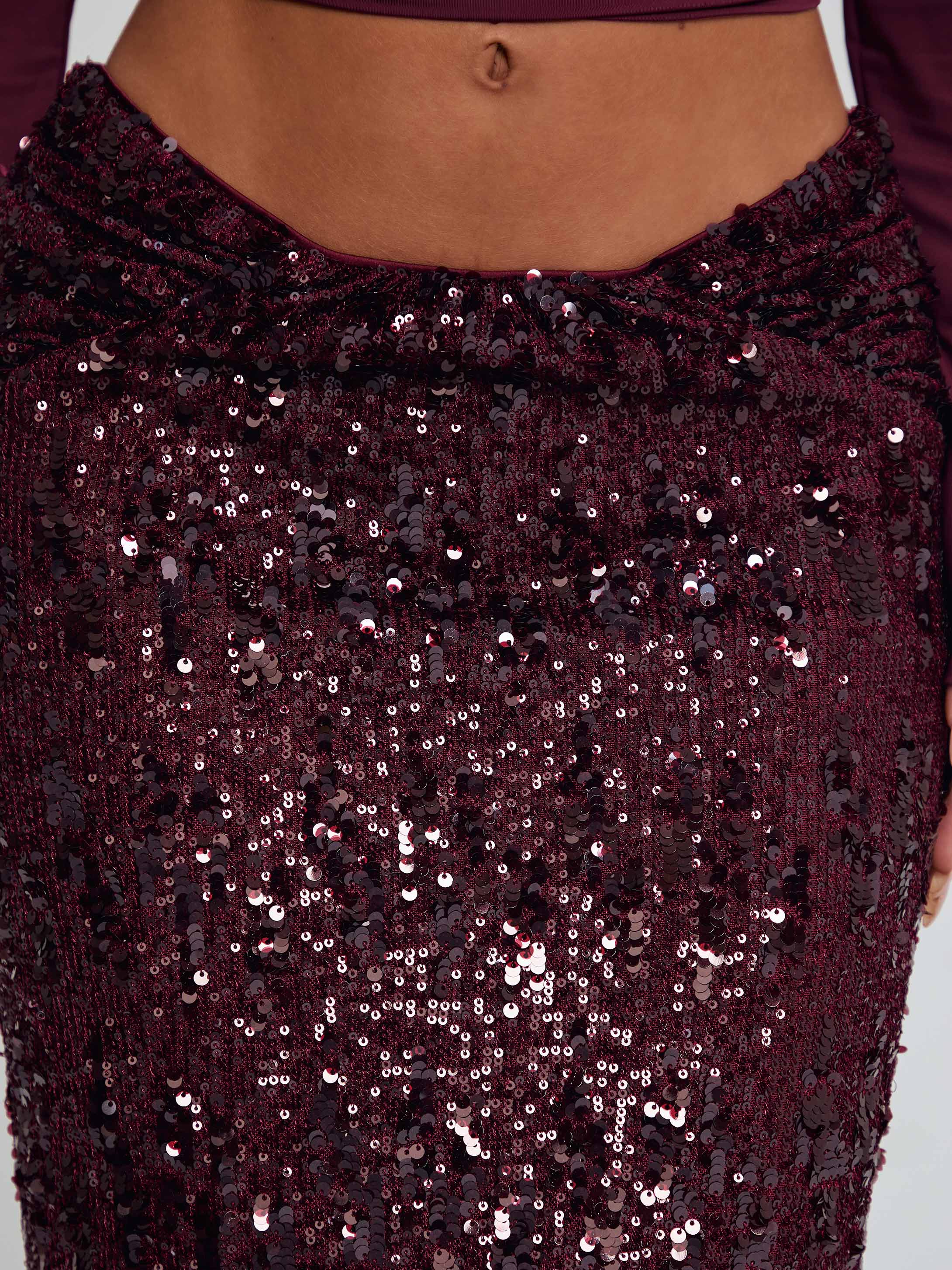 ISLE MAXI SKIRT BURGUNDY