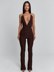 CARYS JUMPSUIT CHOCOLATE