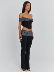 EMIL PANT BLACK POLKA DOT