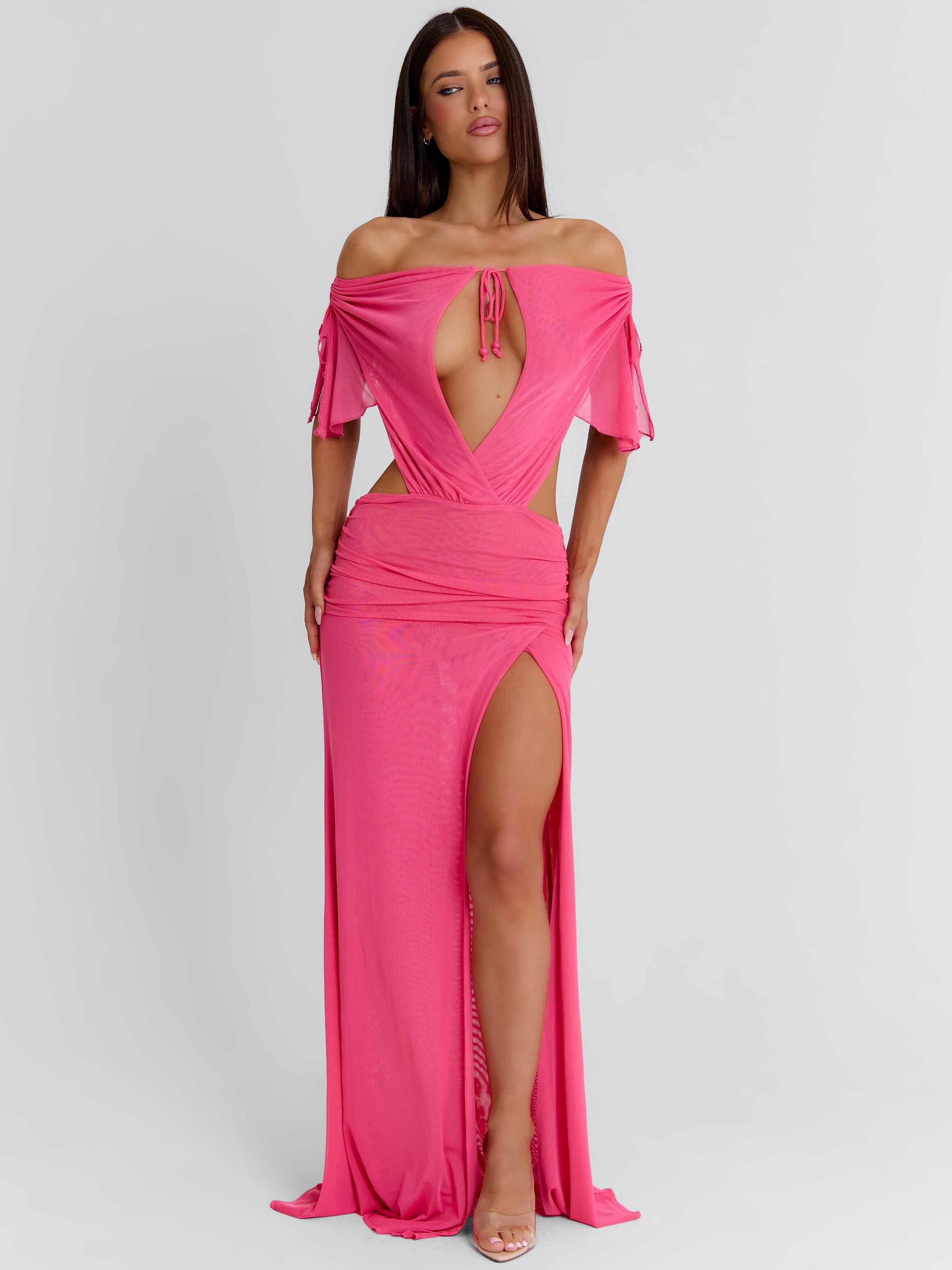 EMMALEY MAXI DRESS HOT PINK