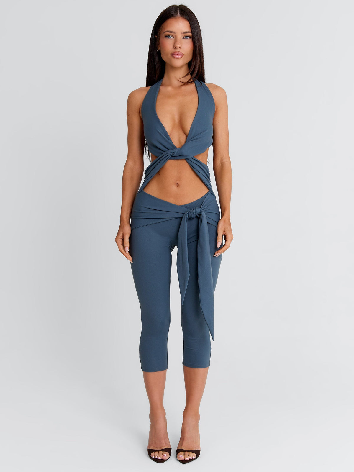 EUGENIA CAPRI JUMPSUIT SLATE