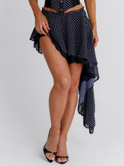 FABLE MINI SKIRT BLACK POLKA DOT