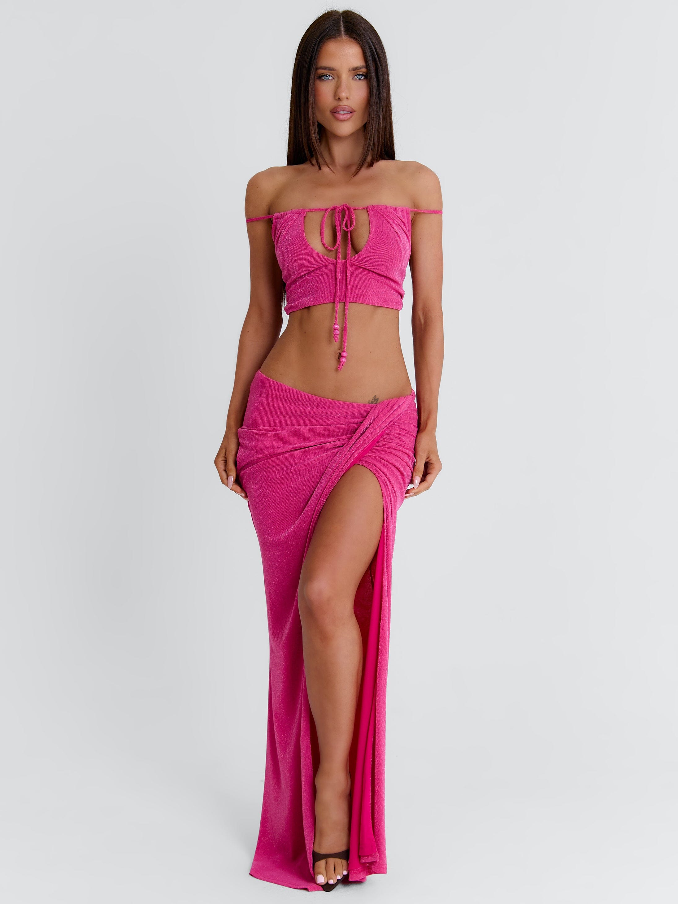 HALLEE MAXI SKIRT PINK