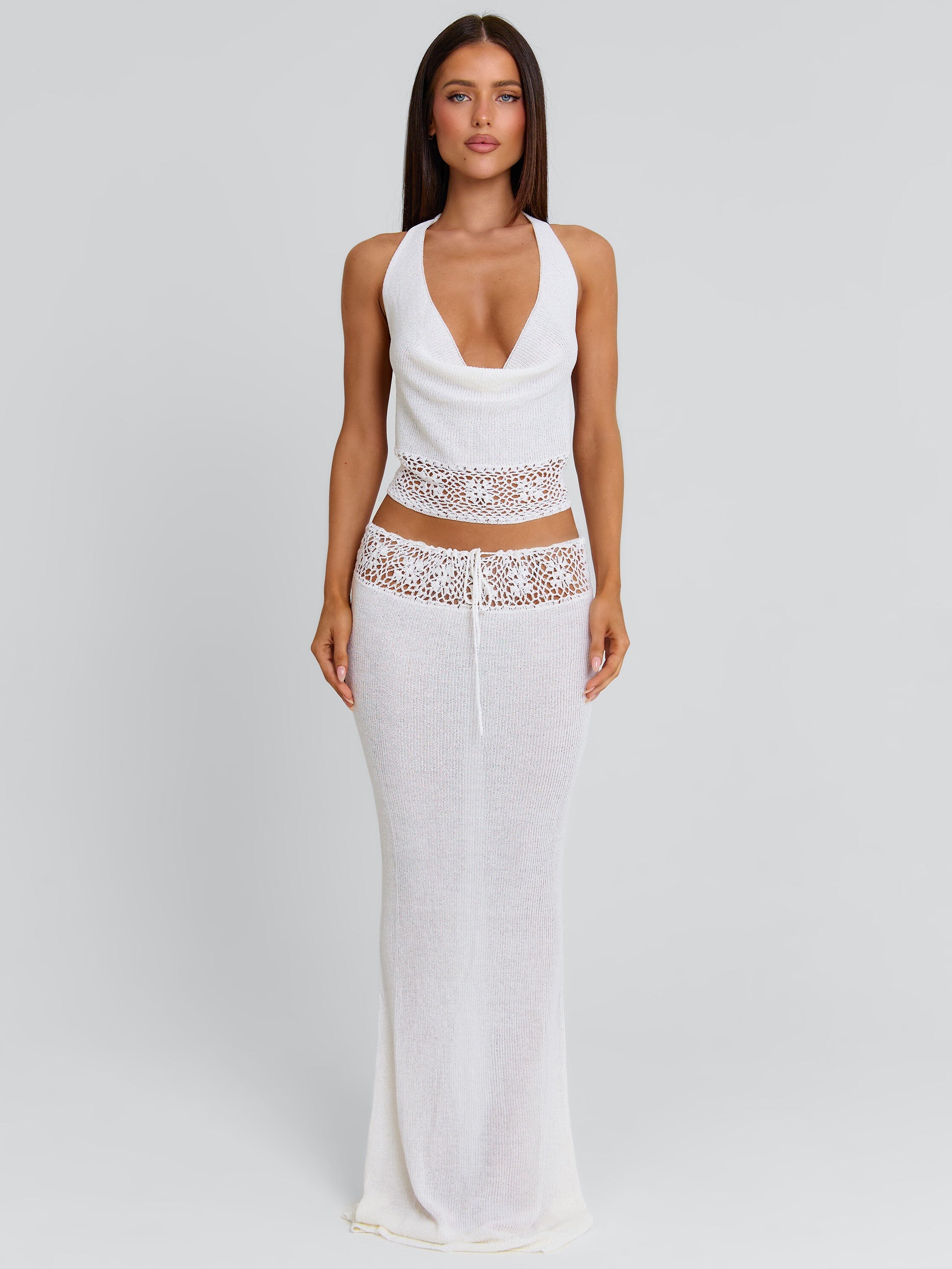 HARRIETT MAXI SKIRT WHITE