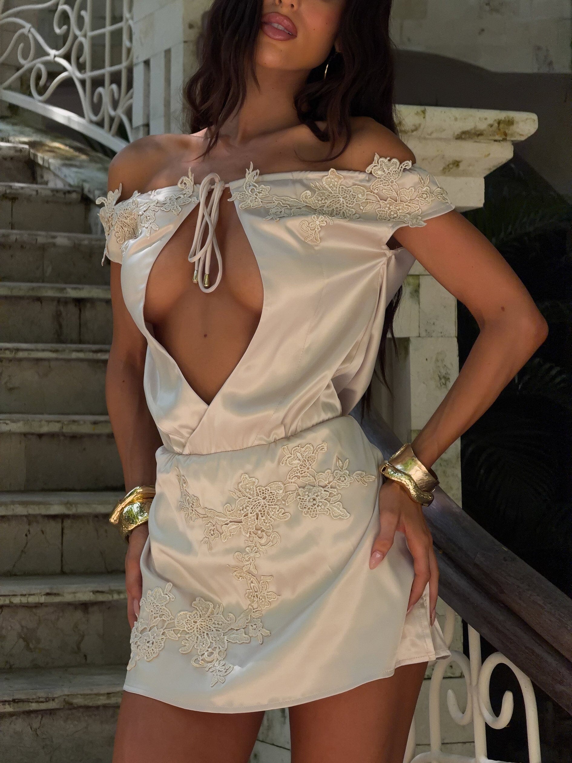 LILLIANNE MINI DRESS IVORY