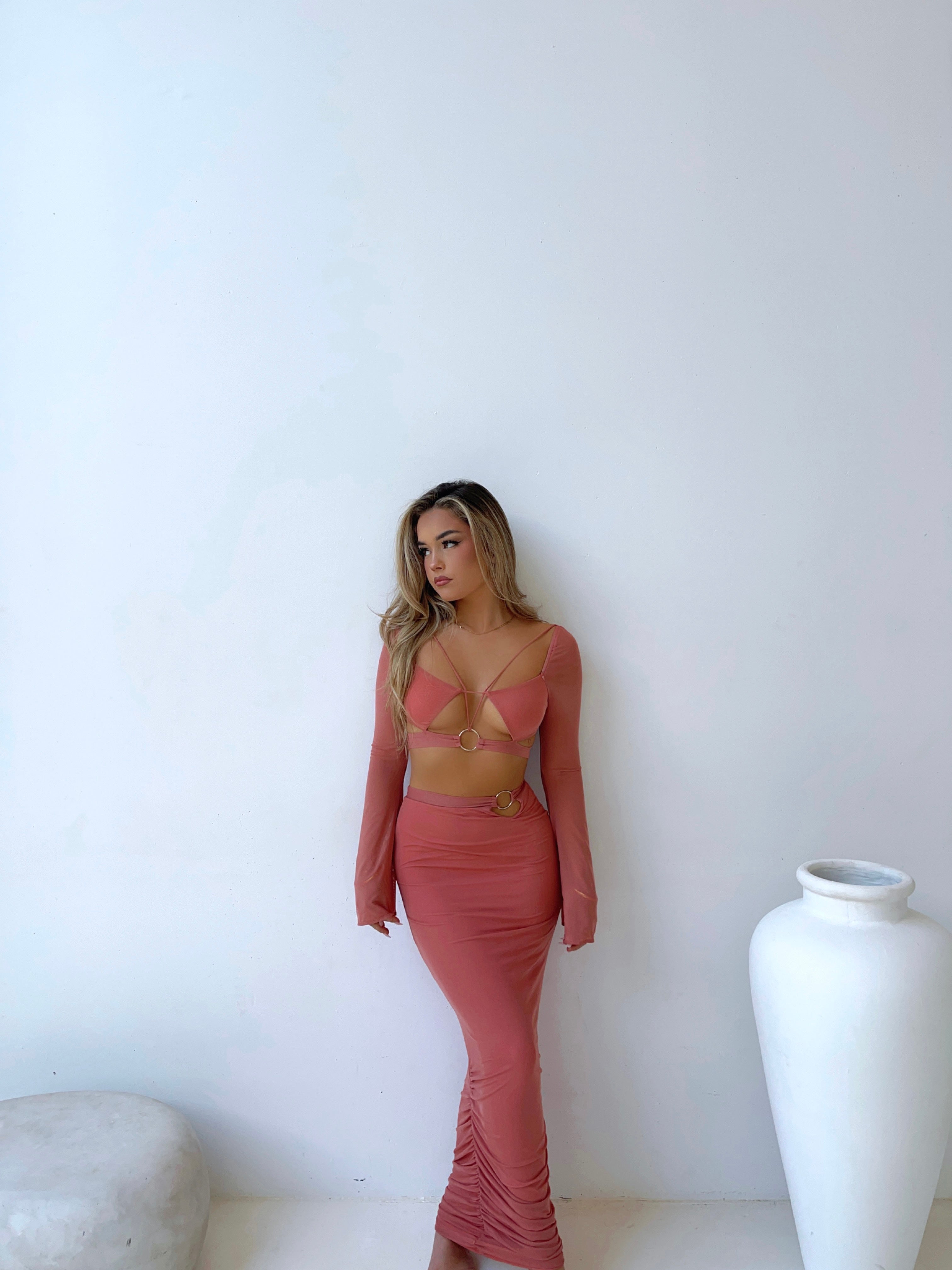 SELENE MAXI SKIRT PINK