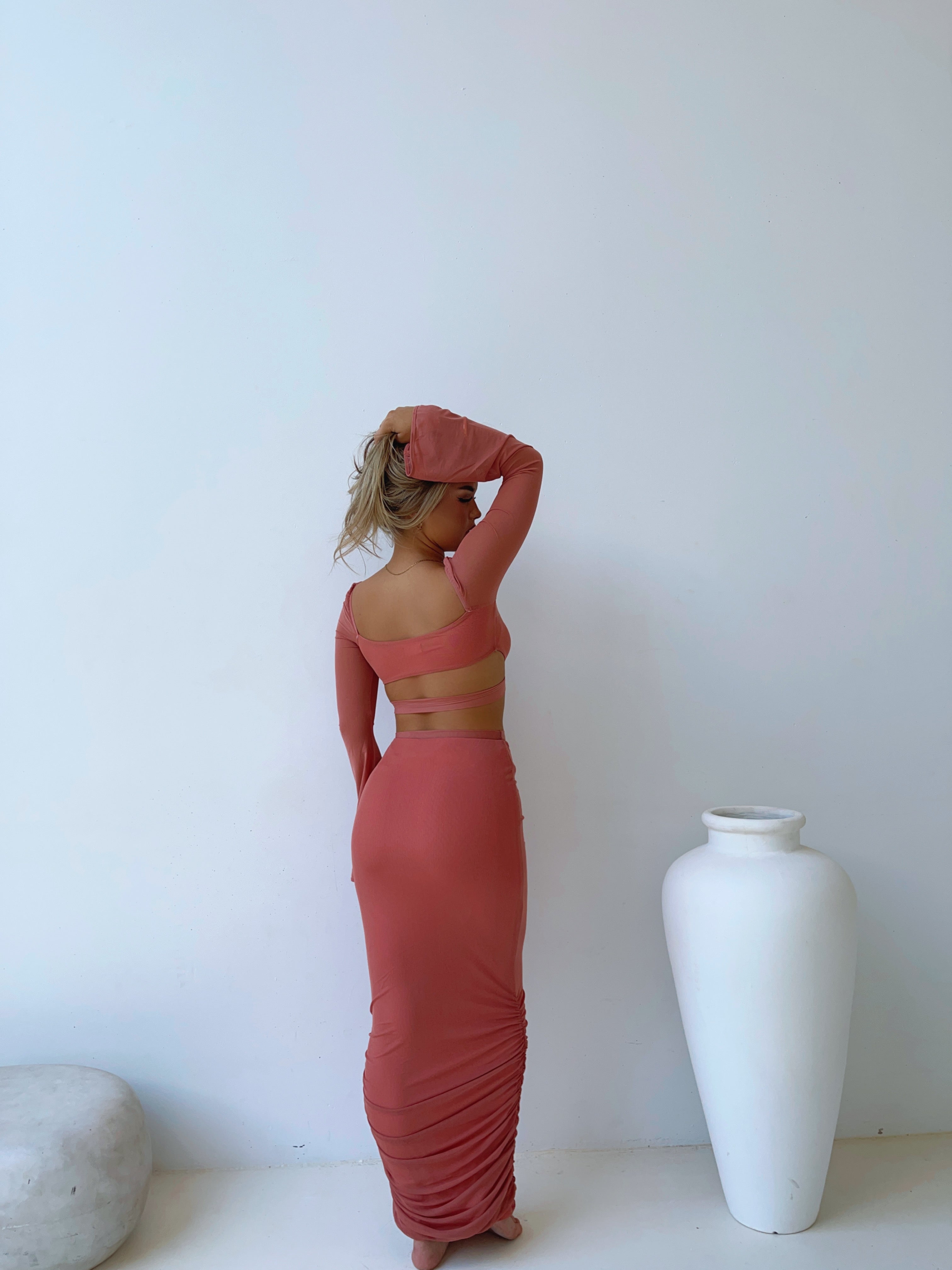 SELENE MAXI SKIRT PINK