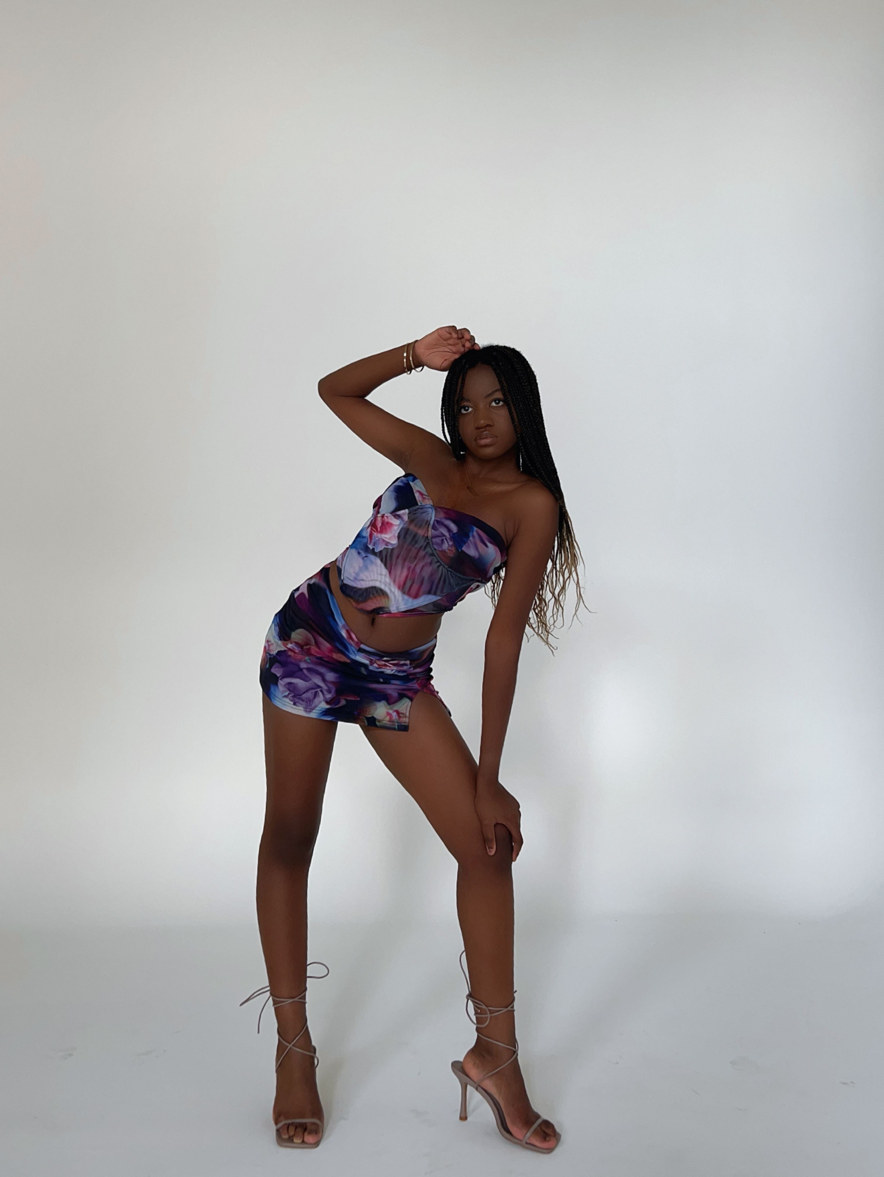 SERENA PRINTED CROP TOP