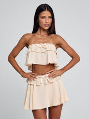 ISIDORA MINI SKIRT BEIGE